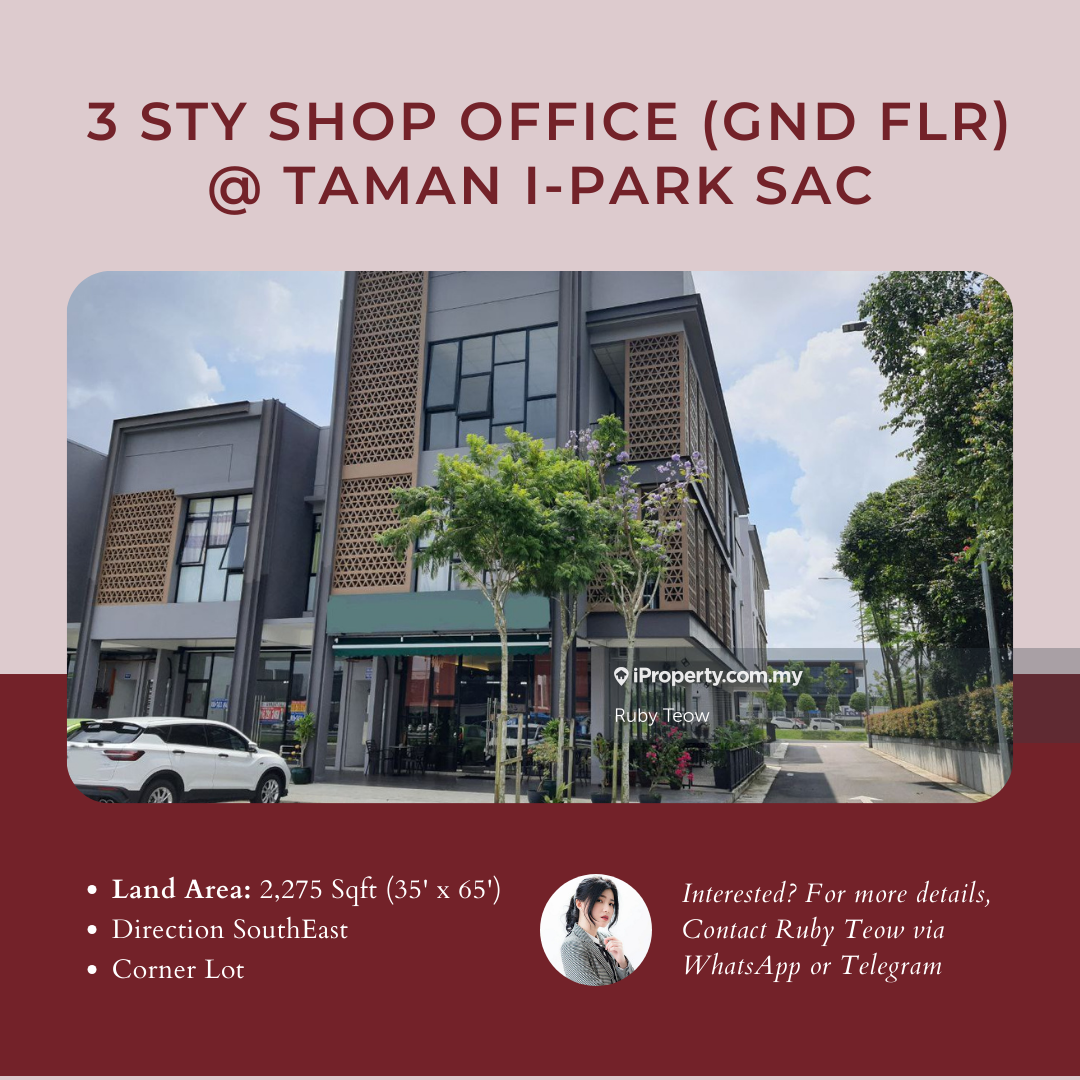 iPark Sac 3 Sty Shop Office (Ground Floor) For Rent, Taman