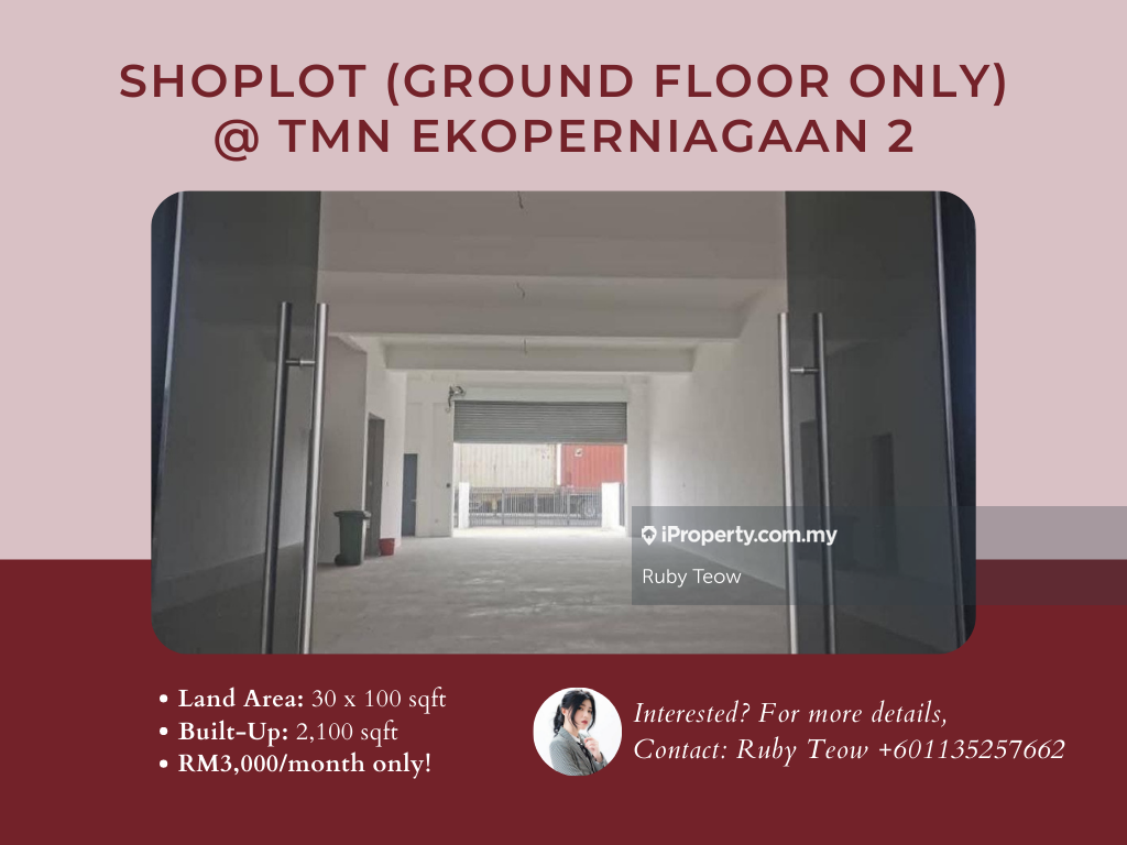 Taman Ekoperniagaan 2 Shoplot (Ground Floor Only) for Rent, Taman Ekoperniagaan 2, Senai