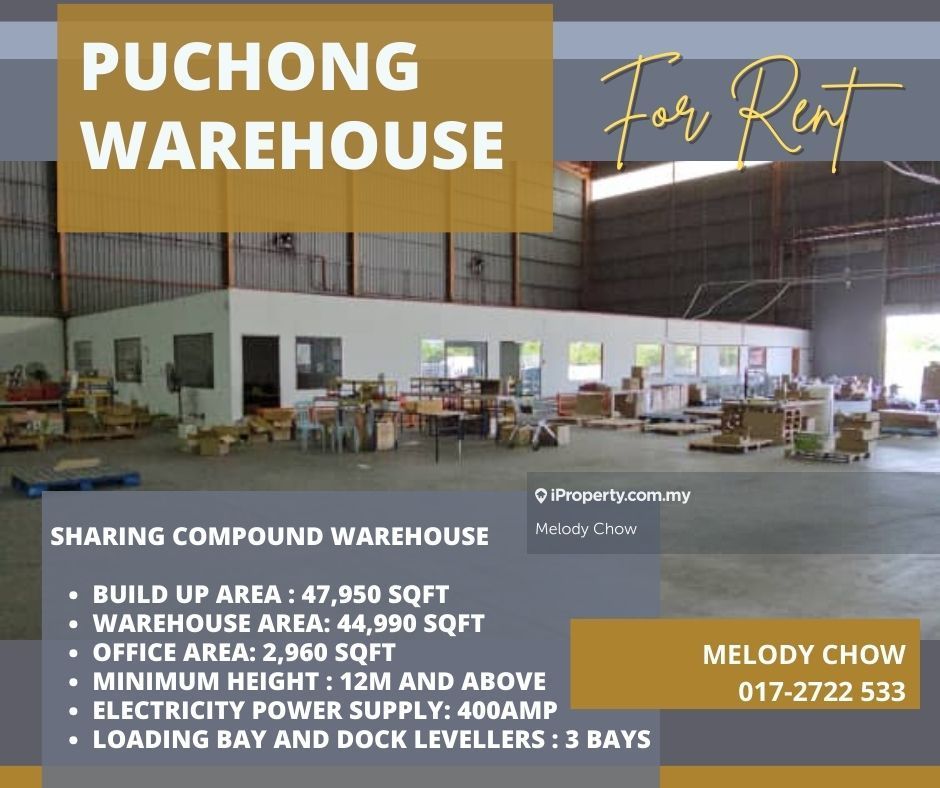 Selangor Puchong Warehouse For Rent, Puchong Detached factory for rent