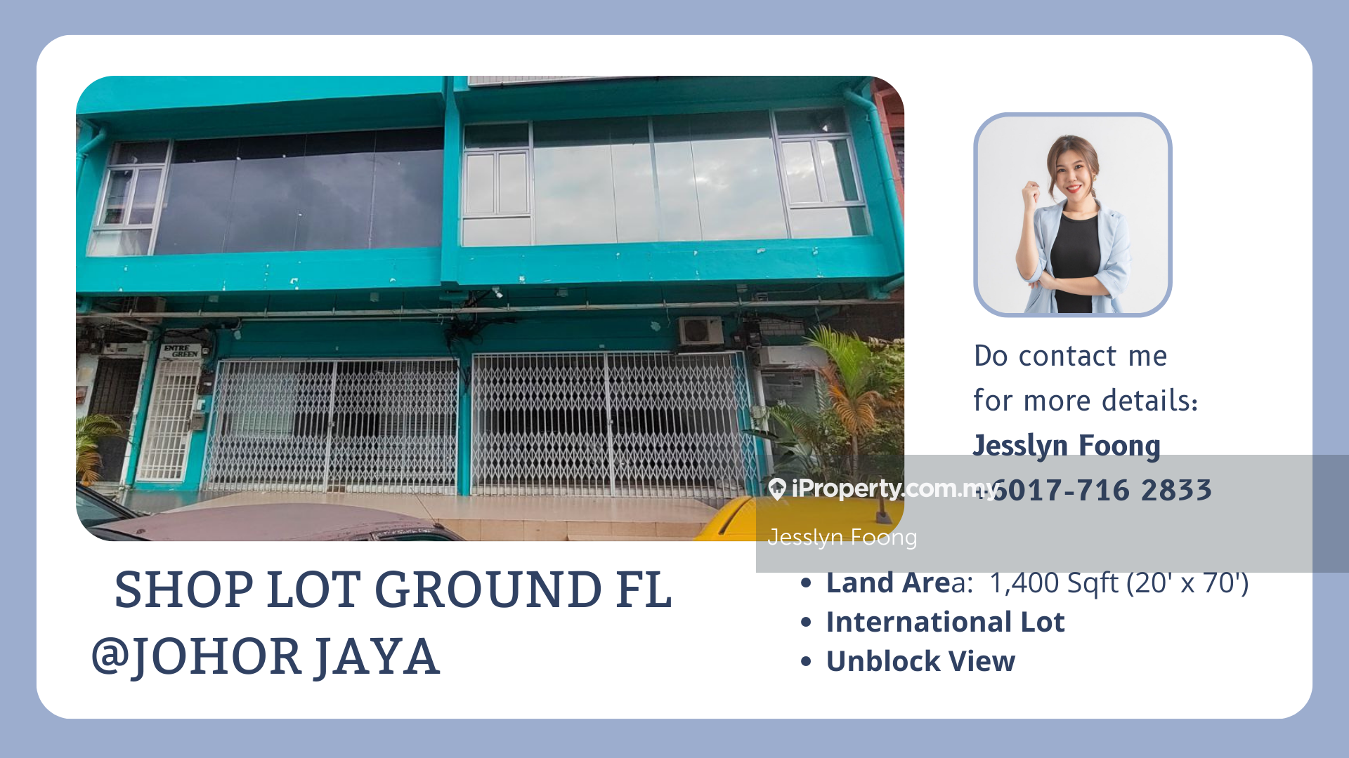 Jalan Rosmerah Johor Jaya Shop Lot(Ground Floor) For Rent, Johor Bahru for rent RM5600