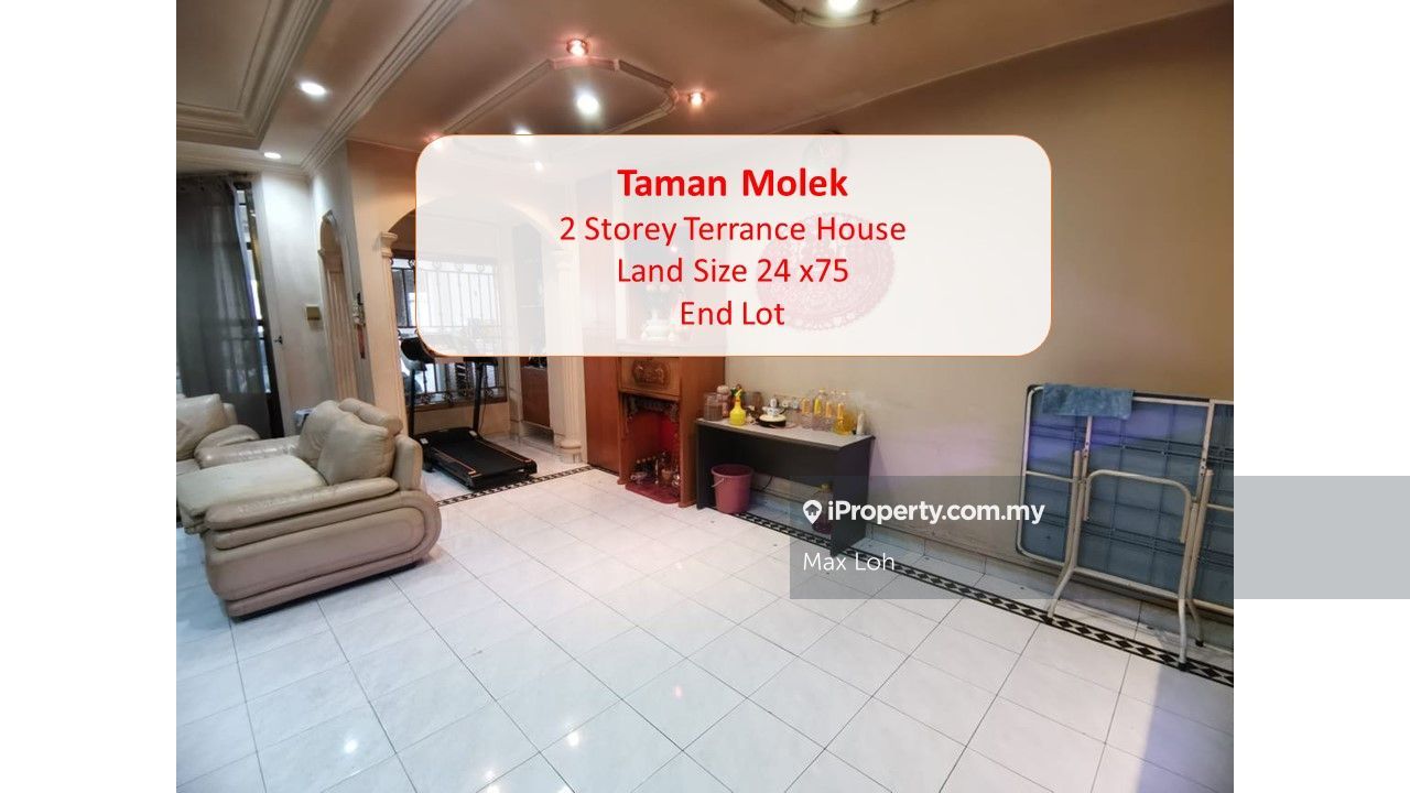 Taman Molek, Johor Bahru End lot 2sty Terrace/Link House 4+1 bedrooms
