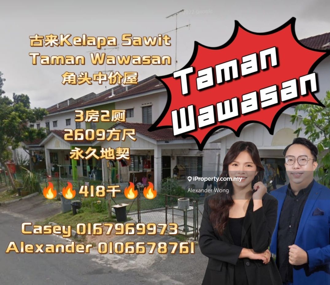 2 Storey Medium Cost Corner Lot Taman Wawasan, Kulai Corner lot 2sty