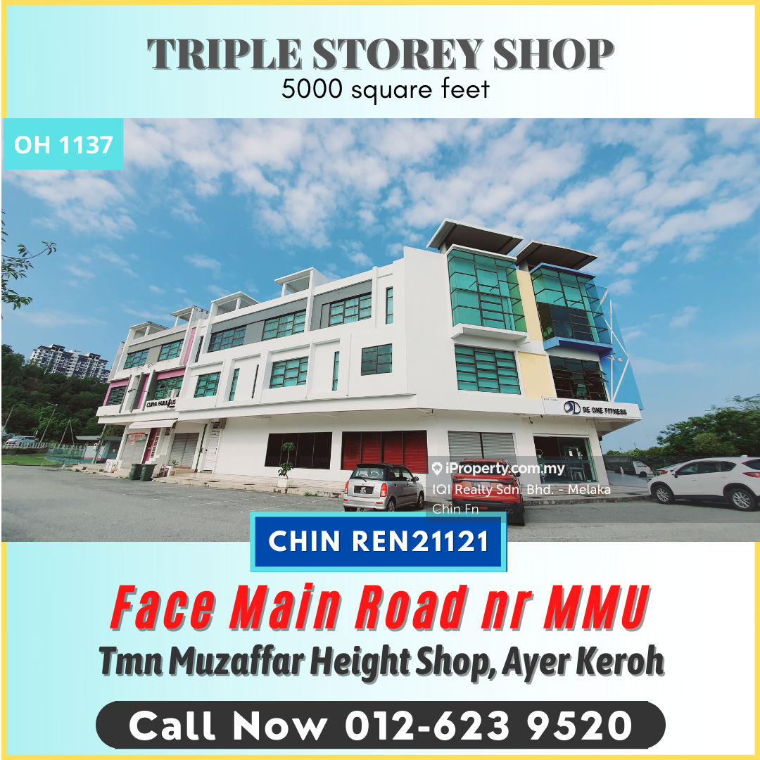 Corner Face Main Road 3 Sty Shop Muzaffar Height Ayer Keroh, Corner Face Main Road Muzaffar Height Ayer Keroh, Ayer Keroh