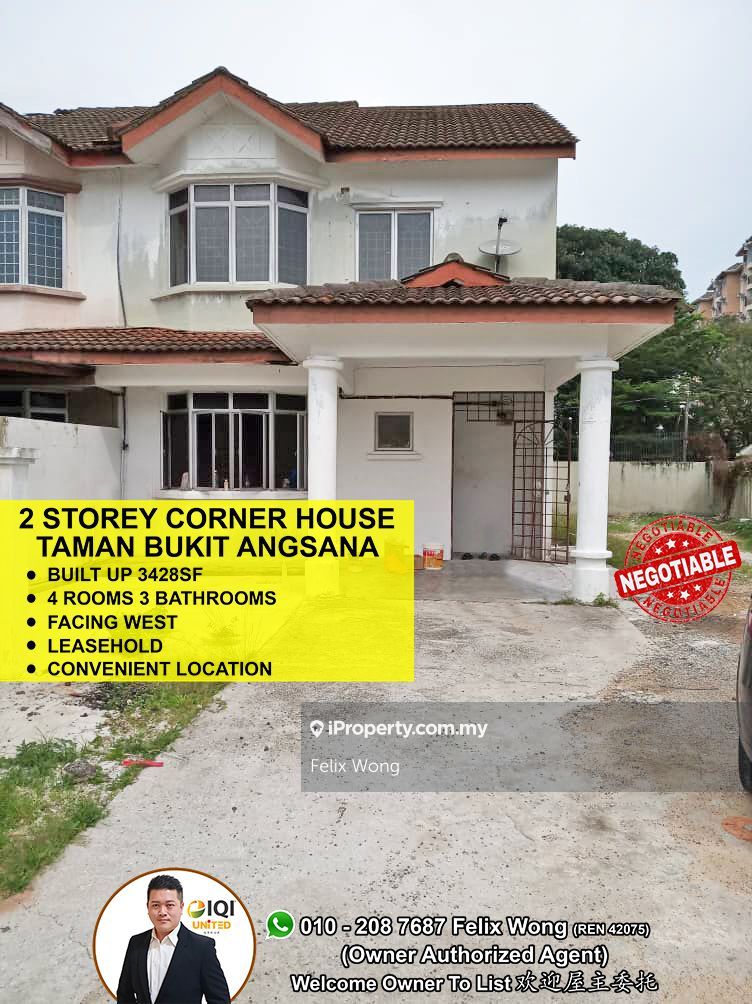 Taman Bukit Angsana, Taman Sri Bahagia, Cheras Corner lot 2sty Terrace