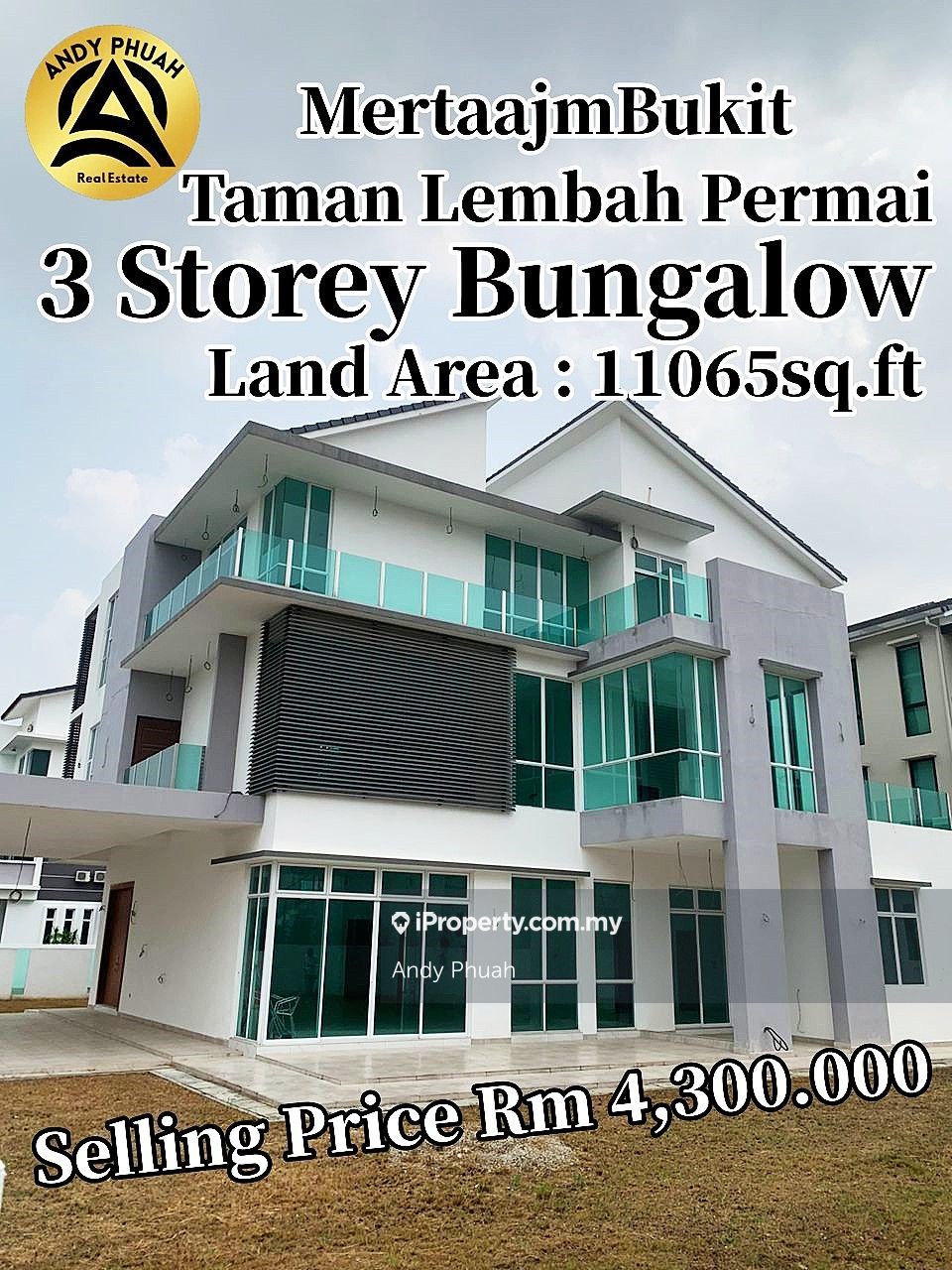 Taman Lembah Permai, Bukit Mertajam Corner lot Bungalow 6 bedrooms for