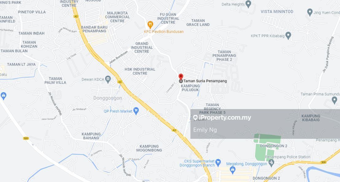 Taman Suria, Taman Suria, Penampang