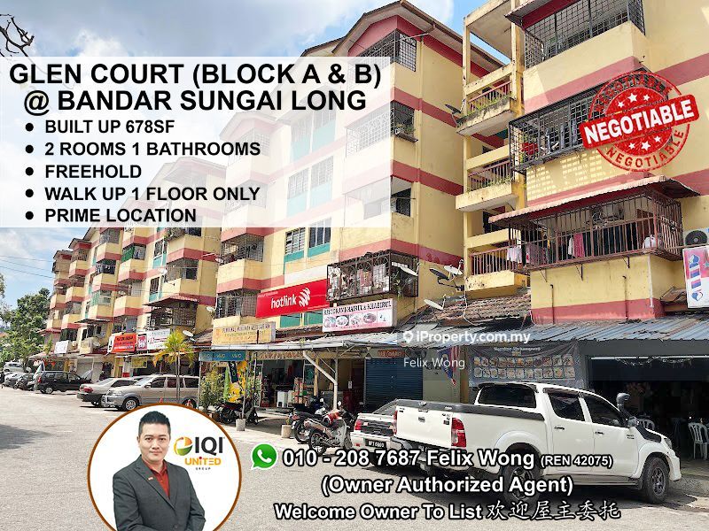 Glen Court Intermediate Flat 2 bedrooms for sale in Bandar Sungai Long