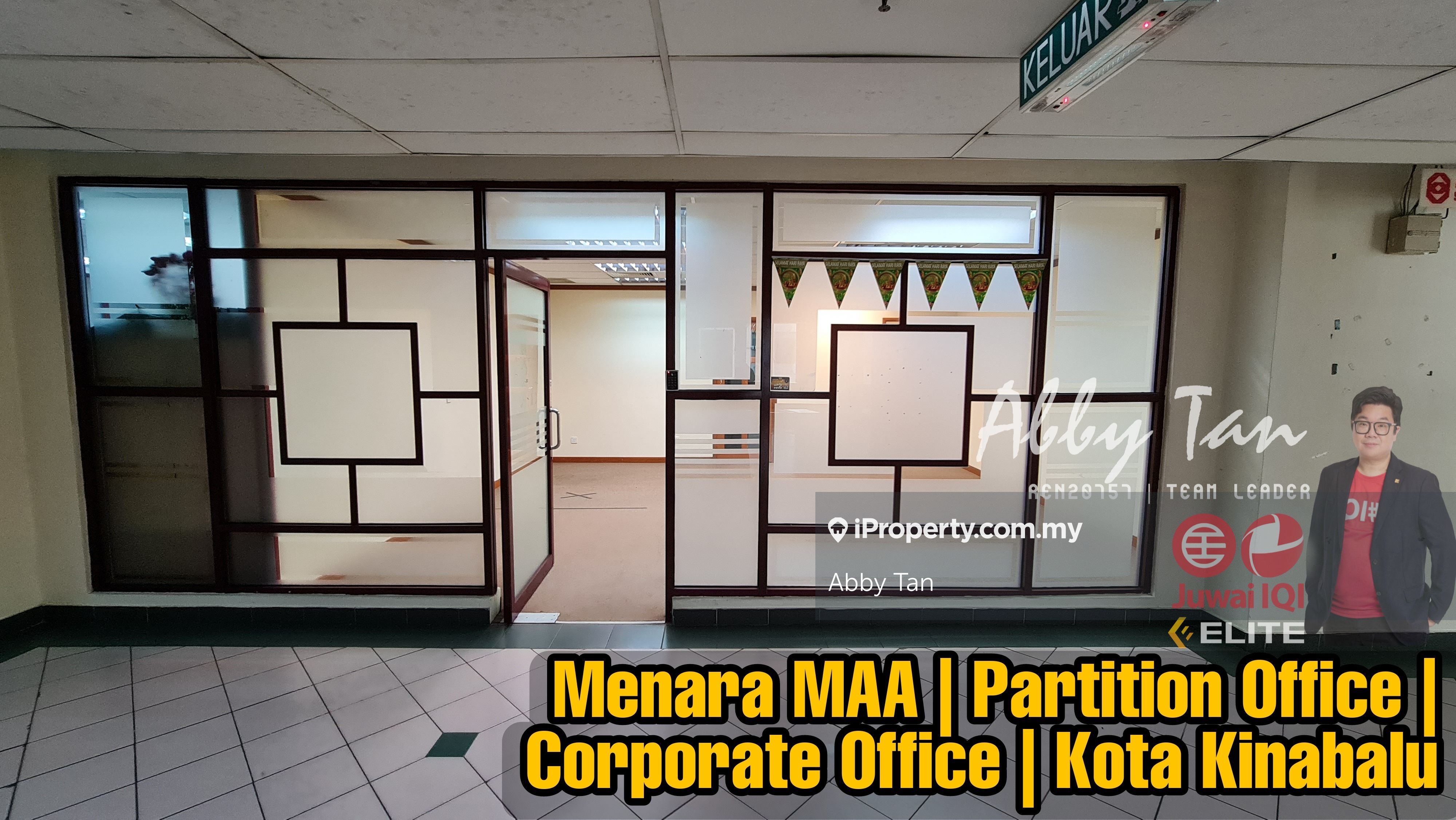 For RENT Menara MAA Partition Office Centralised AirCond, Kota