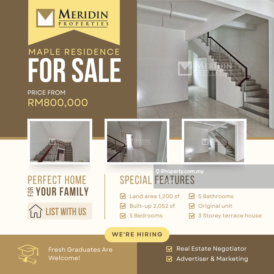 3 Storey Terrace House Maple Residence, Butterworth 3sty Terrace