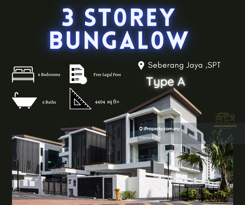 3 storey Bungalow , Seberang Jaya