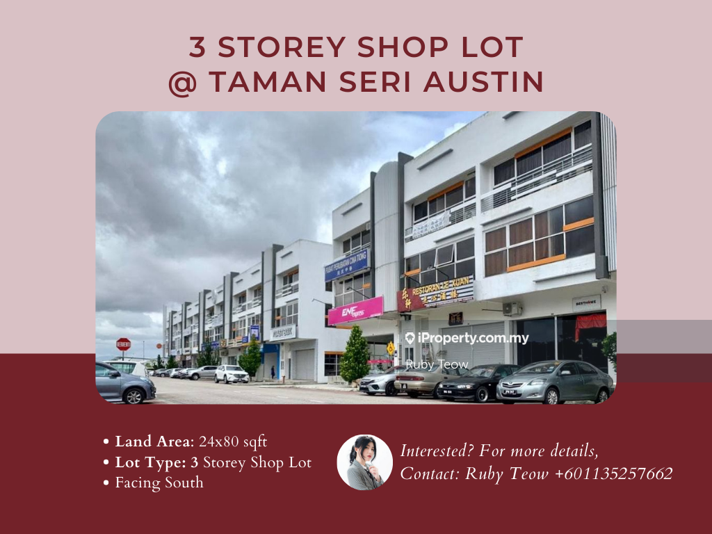 Taman Seri Austin Shop With Elevator 3 Storey For Rent Shop For Rent In Johor Bahru Johor Iproperty Com My