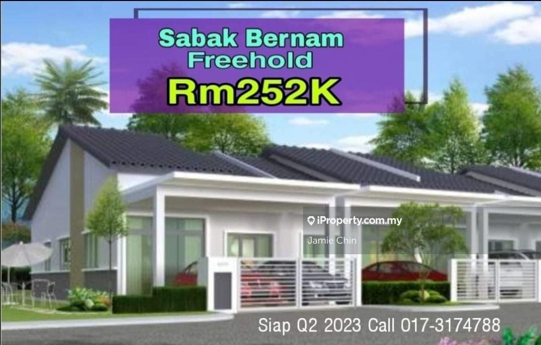Sabak Bernam Intermediate 1sty Terrace/Link House 3 bedrooms for sale