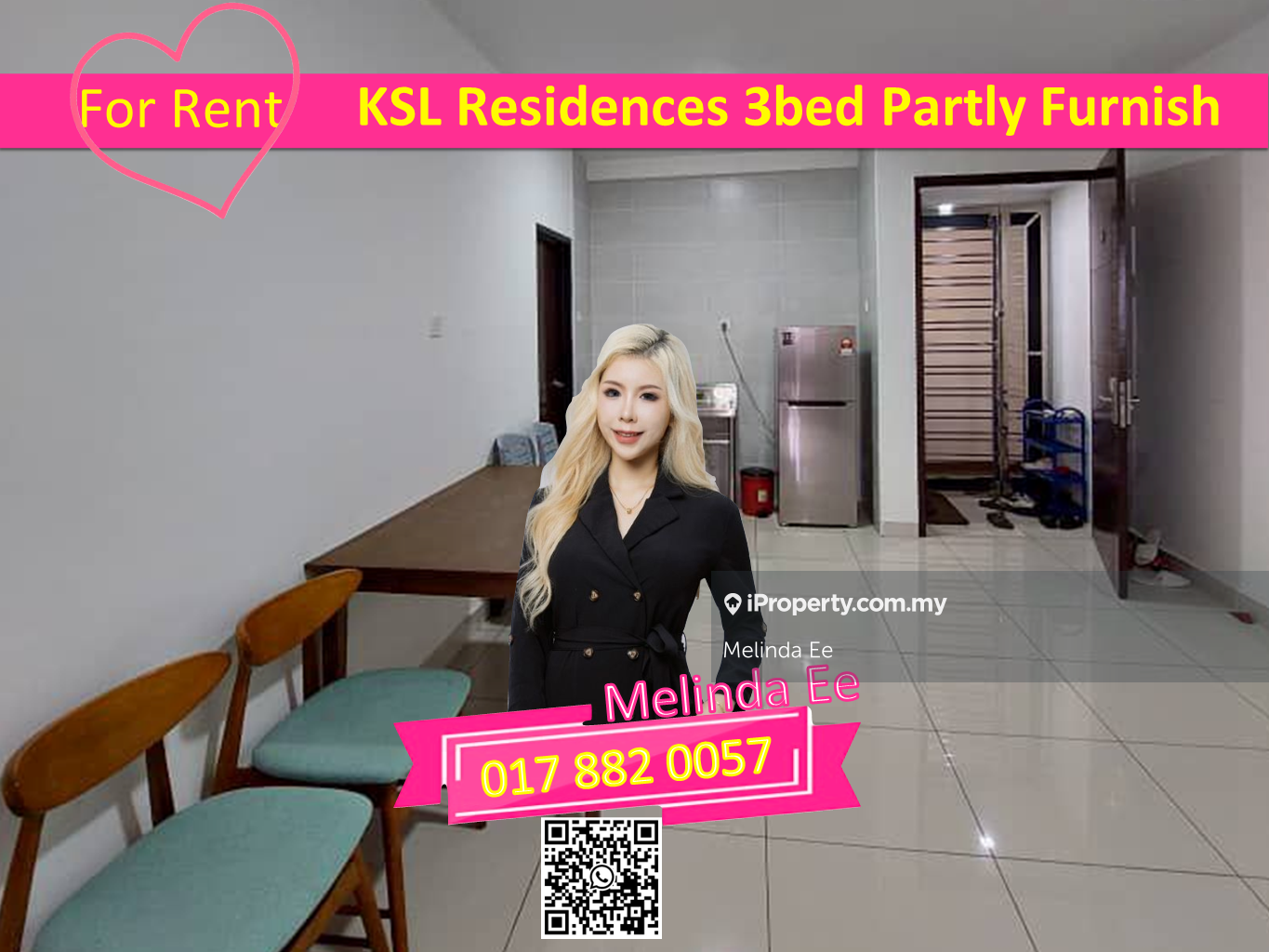 KSL Residence Daya Condominium 3 bedrooms for rent in Johor Bahru