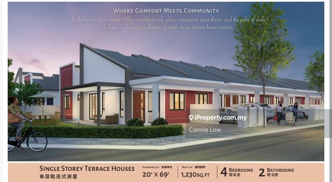 New Single Storey Terrace house for sale in Silibin Ipoh Perak
