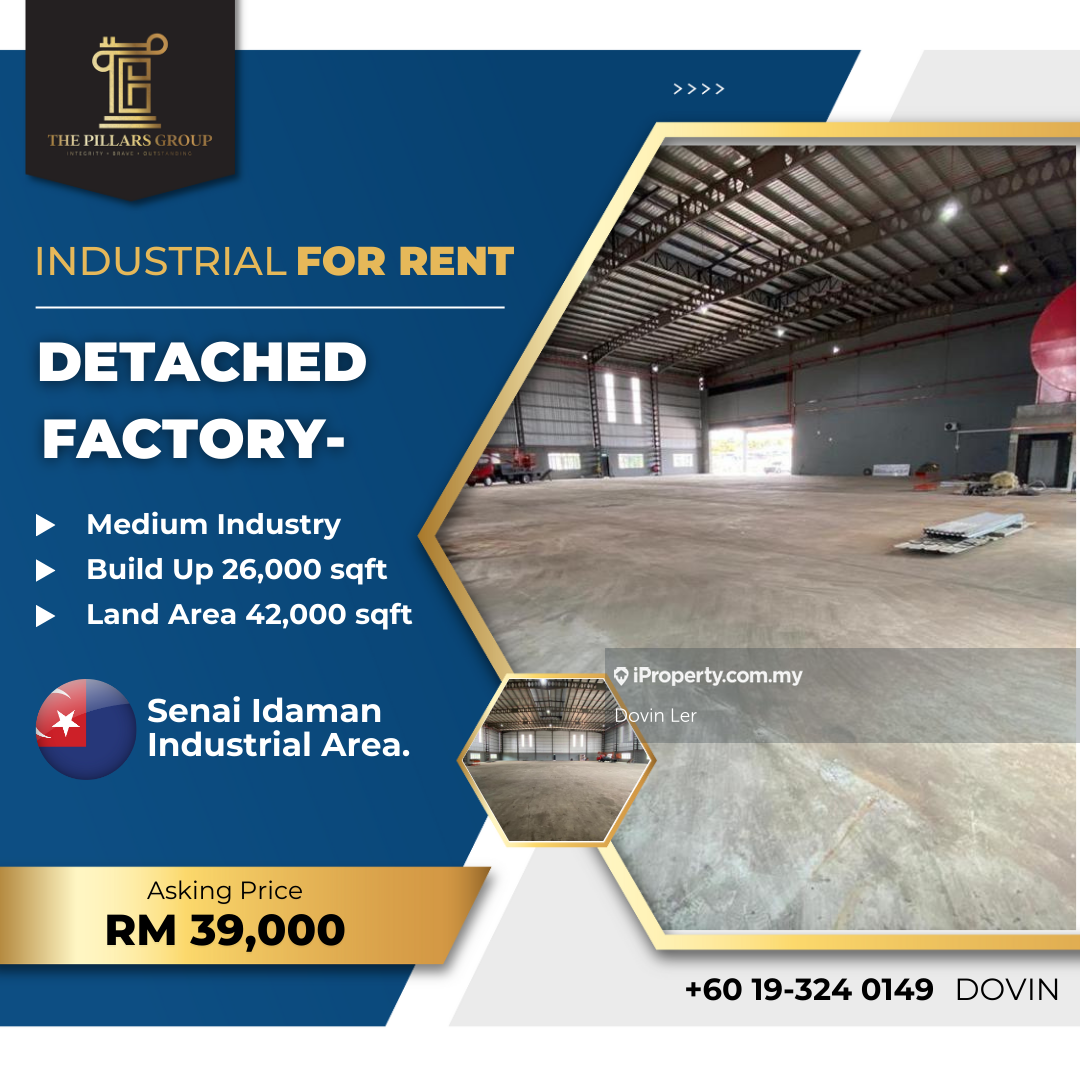 DETACHED FACTORY-SENAI IDAMAN, SENAI, Kulai Detached factory for rent ...