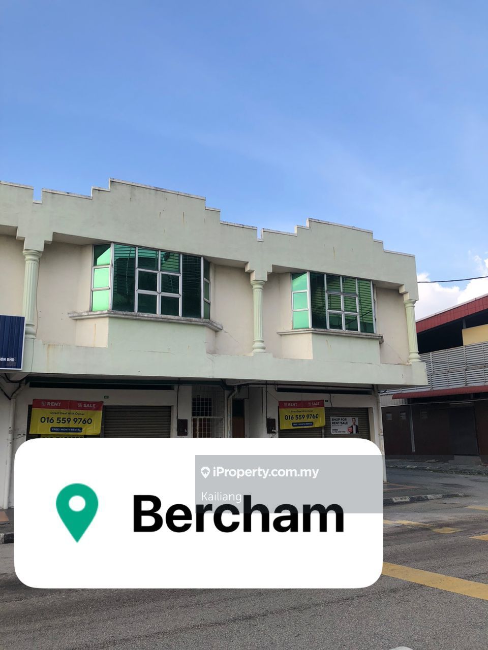 Bercham 2 Storey Shop Lot For Rent, Bercham, Ipoh Shop for rent