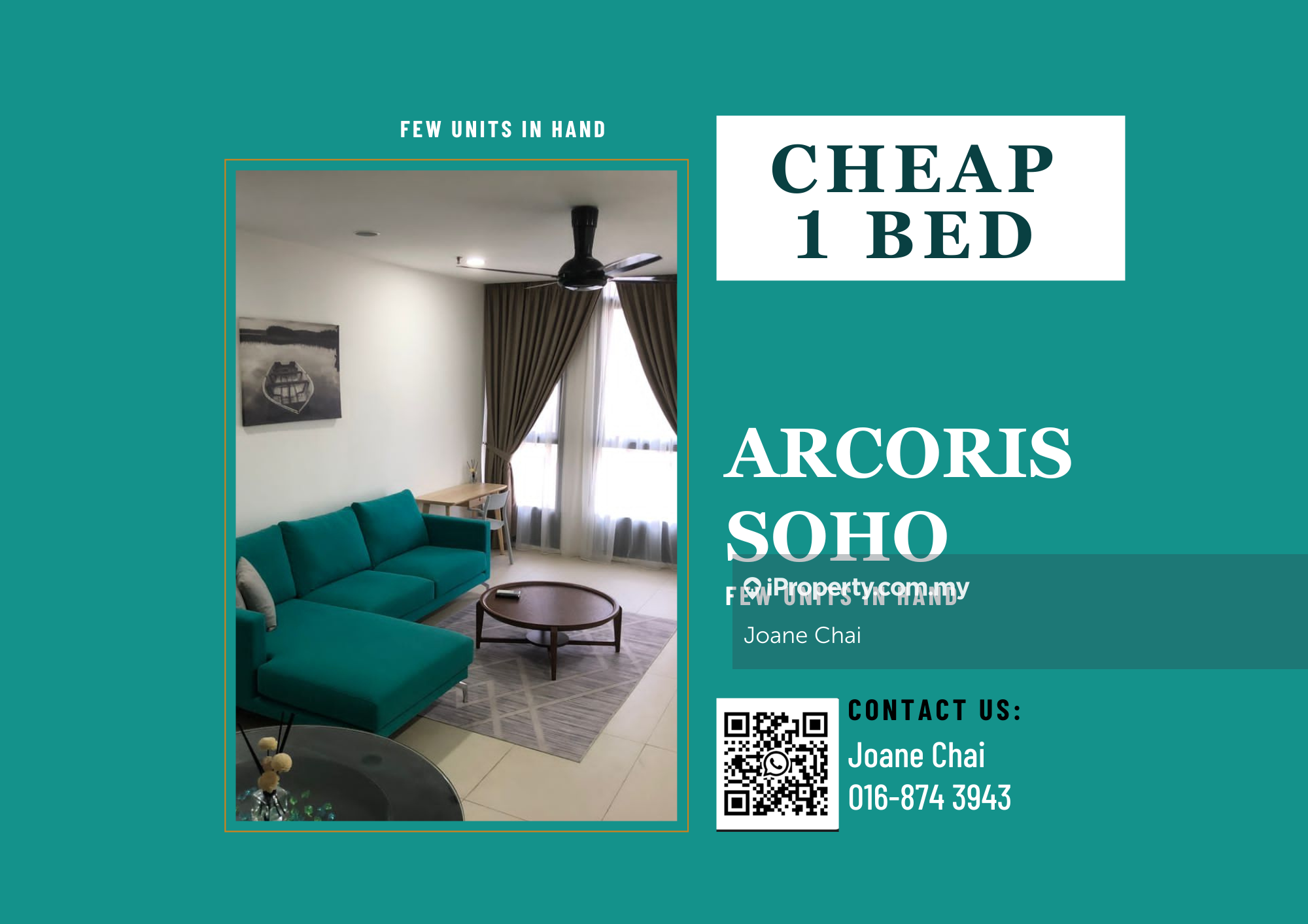 Arcoris Soho Serviced Residence 1 bedroom for rent in Mont Kiara, Kuala