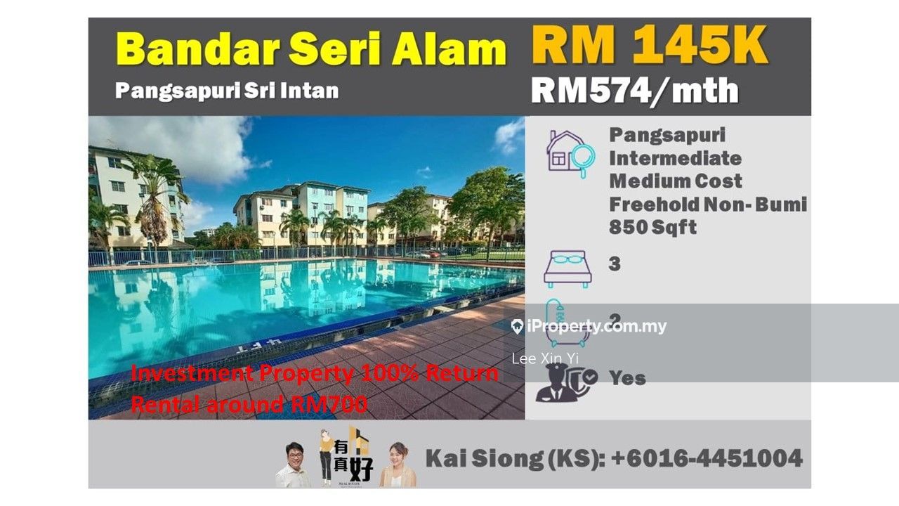 Sri Intan Intermediate Flat 3 Bedrooms For Sale In Masai Johor Iproperty Com My