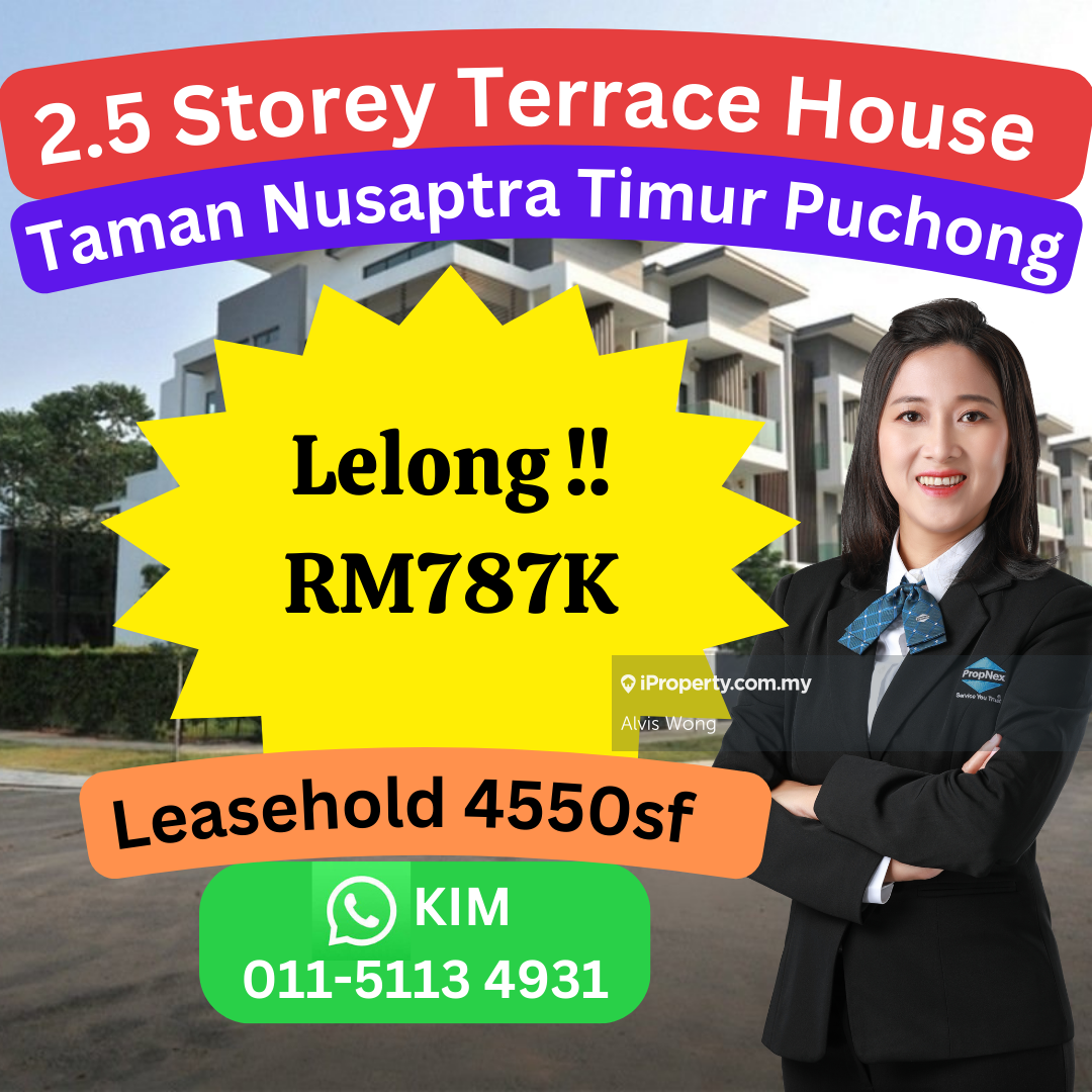 Taman Nusaputra Timur, Puchong 2.5-sty Terrace Link House 5 Bedrooms 