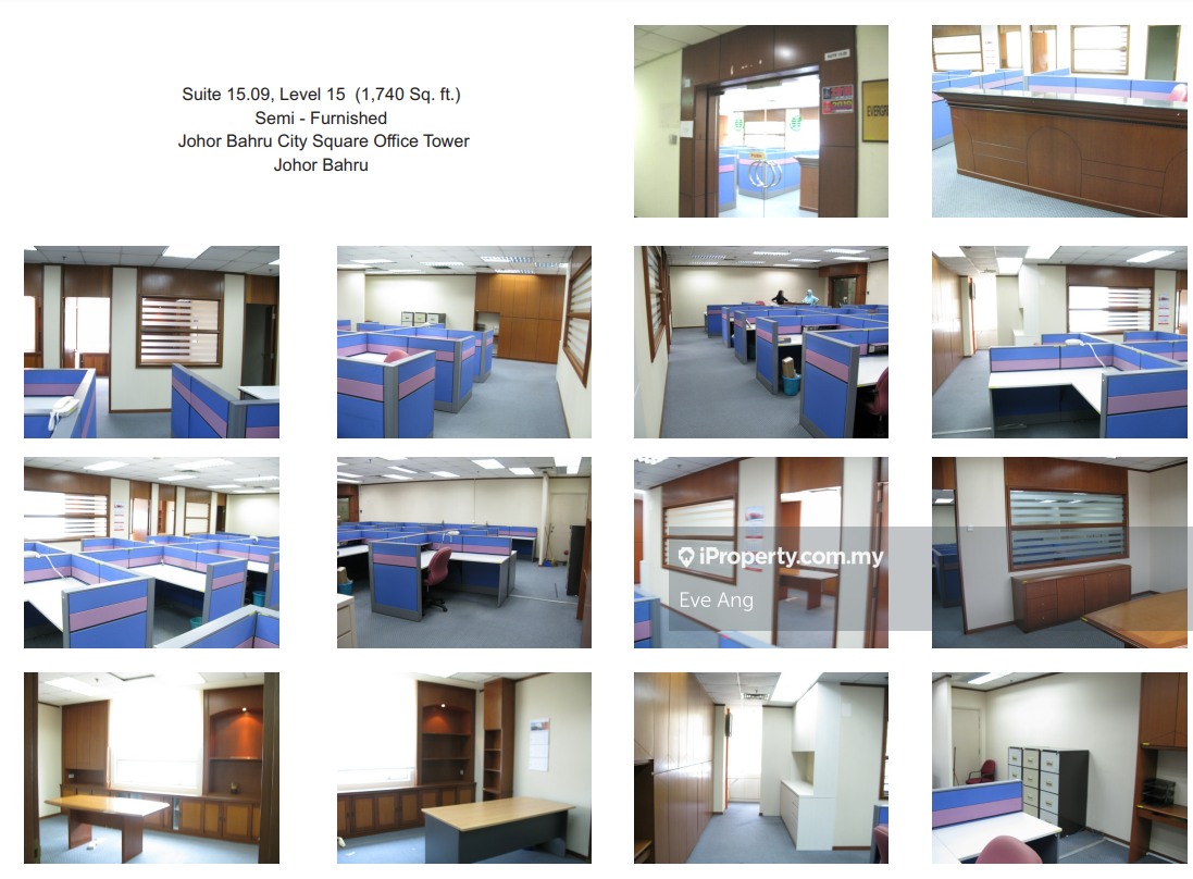 Johor Bahru City Square Office Tower, Johor Bahru Office 2+1 bedrooms