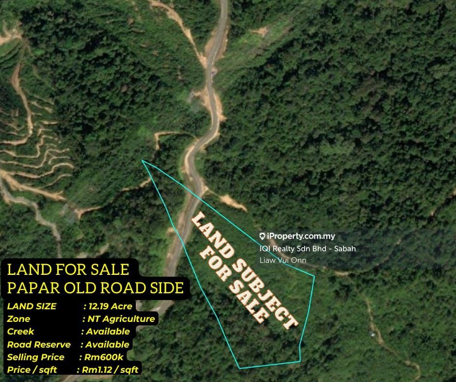 NT Land 12.19 Acre Jalan Kayau Papar, Papar, Kota Kinabalu Agricultural Land for sale