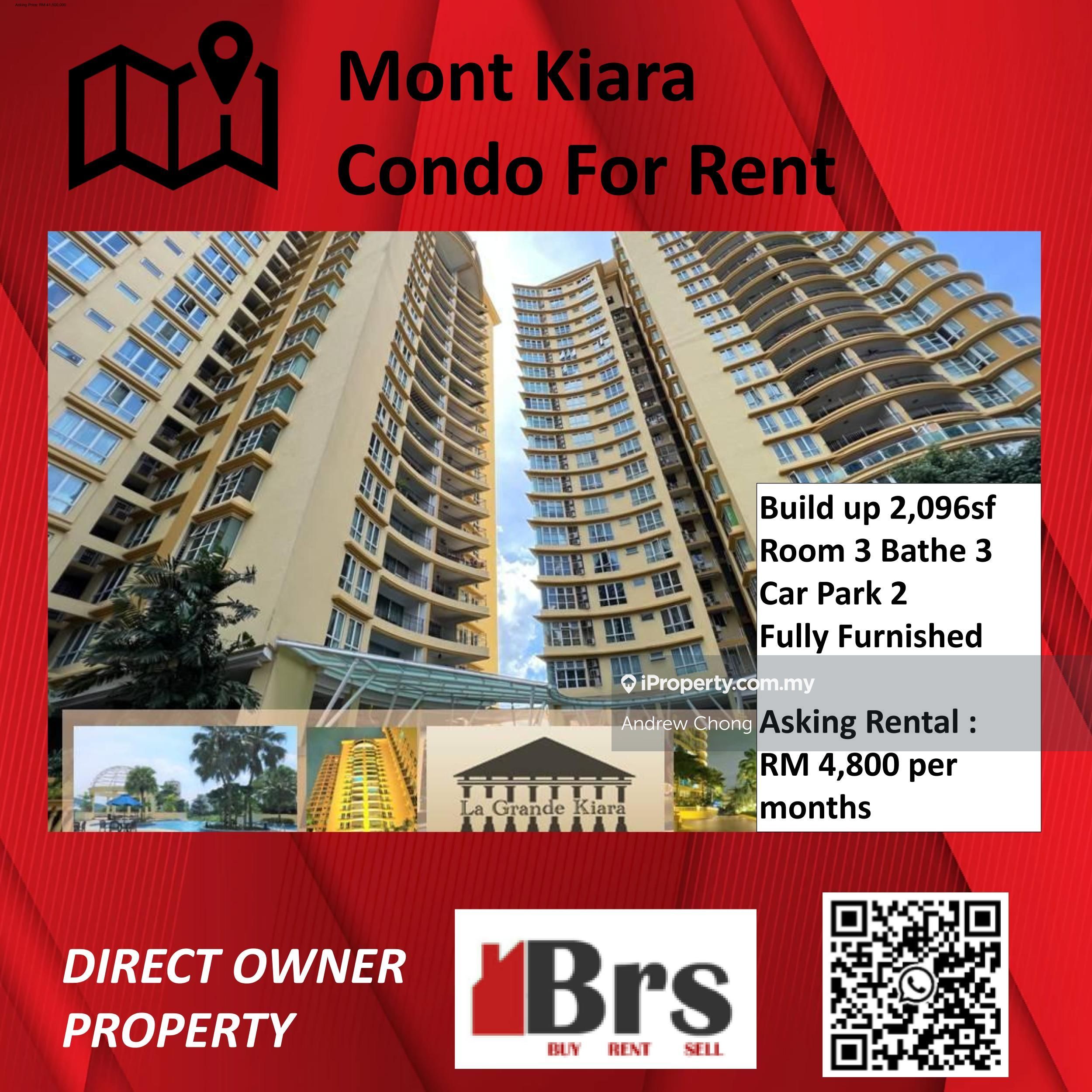 La Grande Kiara Condominium 3 bedrooms for rent in Mont Kiara, Kuala