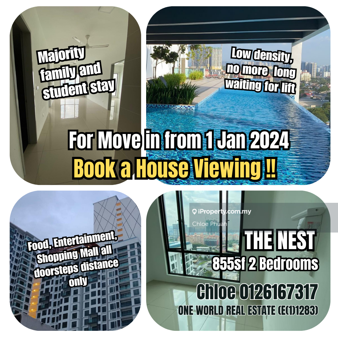 The Nest Genting Klang Condominium 2+1 bedrooms for rent in Setapak