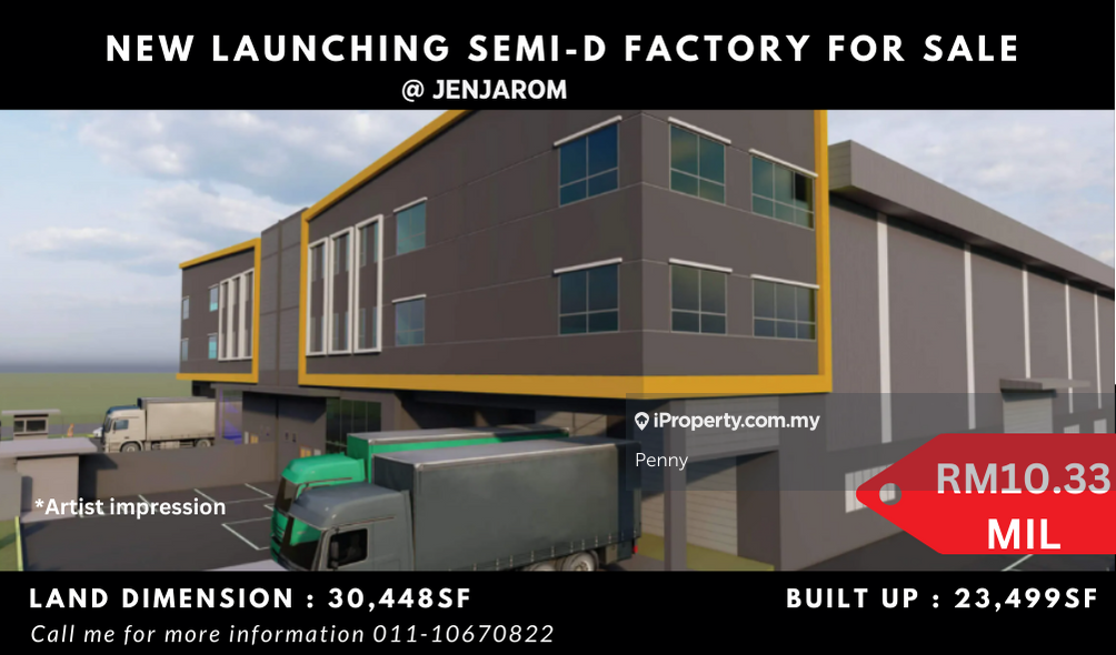 WITH CCC/CF] Jenjarom Jalan Getah Double Storey Semi D Factory