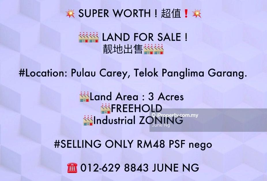 Telok Panglima Garang, Pulau Carey Industrial Land for sale iProperty