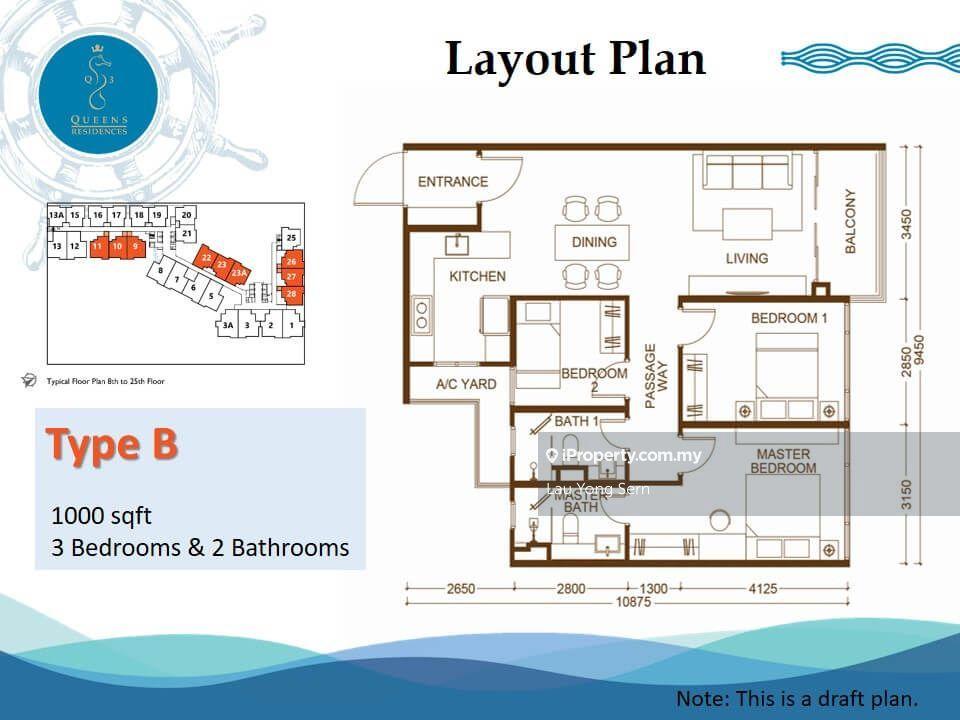 Kondominium untuk Dijual di Queens Residences Q3 @ Queens Waterfront oleh Lau Yong Sern - iProperty.com.my