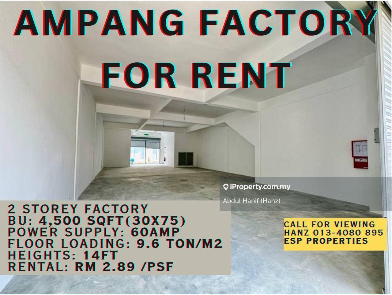 Terrace Factory for Rent in Ampang, Ampang by Abdul Hanif (Hanz) - iProperty.com.my