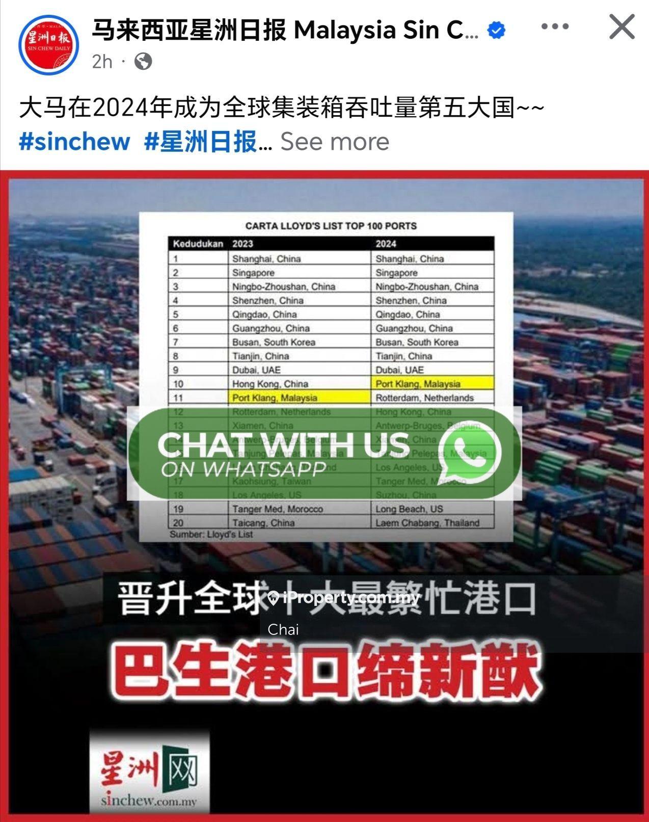 Warehouse for Rent in West Port (Pelabuhan Barat), Port Klang (Pelabuhan Klang) by Chai - iProperty.com.my