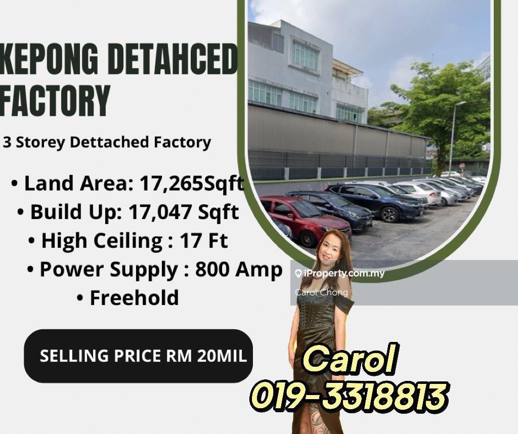 Semi-D Factory for Sale in Kepong, Kuala Lumpur by Carol Chong - iProperty.com.my