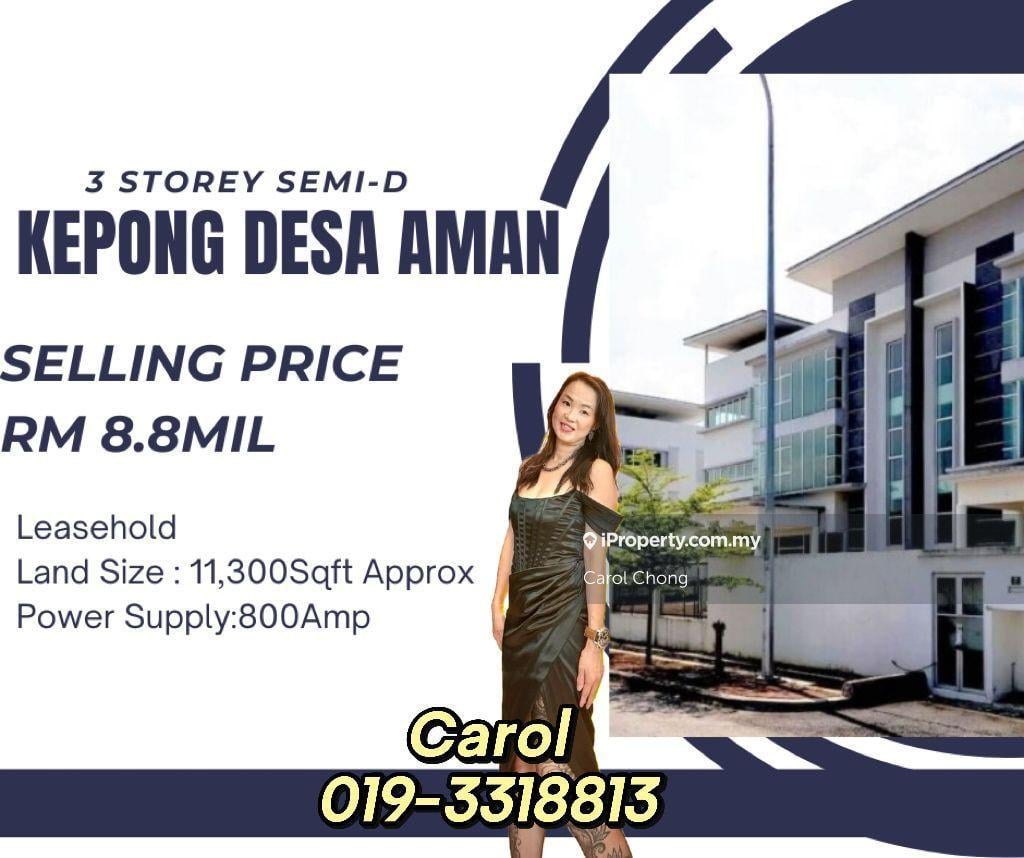 Semi-D Factory for Sale in Kepong, Kuala Lumpur by Carol Chong - iProperty.com.my