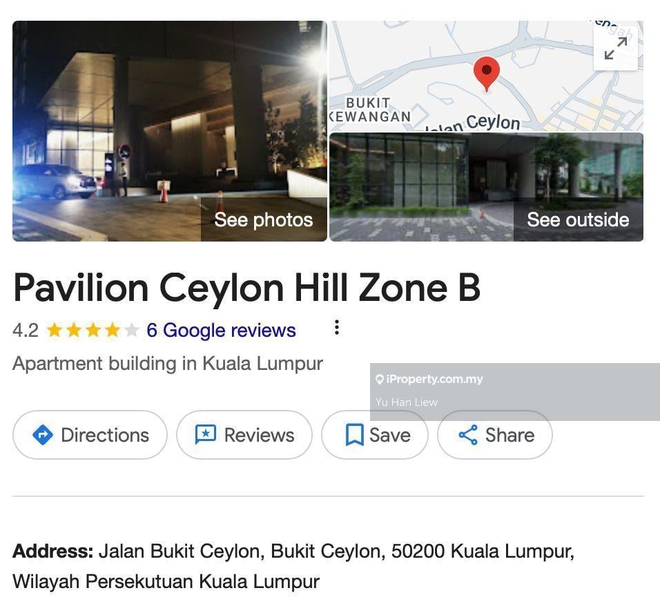 Service Residence for Sale in Pavilion Ceylon Hill by Yu Han Liew - iProperty.com.my
