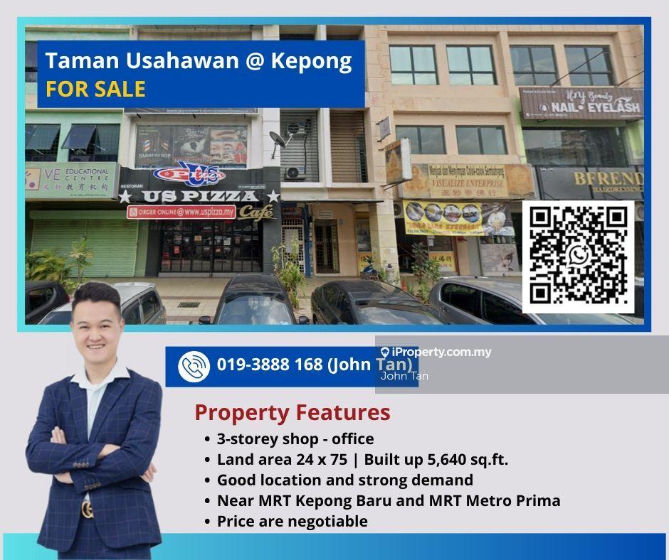 Shop-Office for Sale in Taman Usahawan, Kepong by John Tan - iProperty.com.my