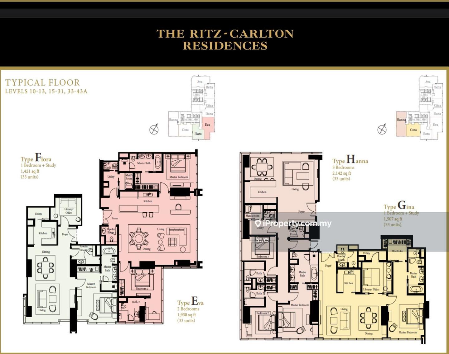 Service Residence for Sale in The Ritz-Carlton Residences by Sue - iProperty.com.my