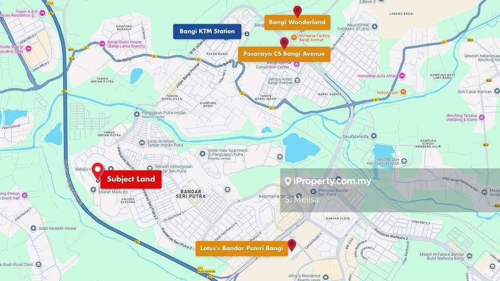 Tanah Kediaman untuk Dijual di Bandar Seri Putra, Bangi oleh S. Melisa - iProperty.com.my