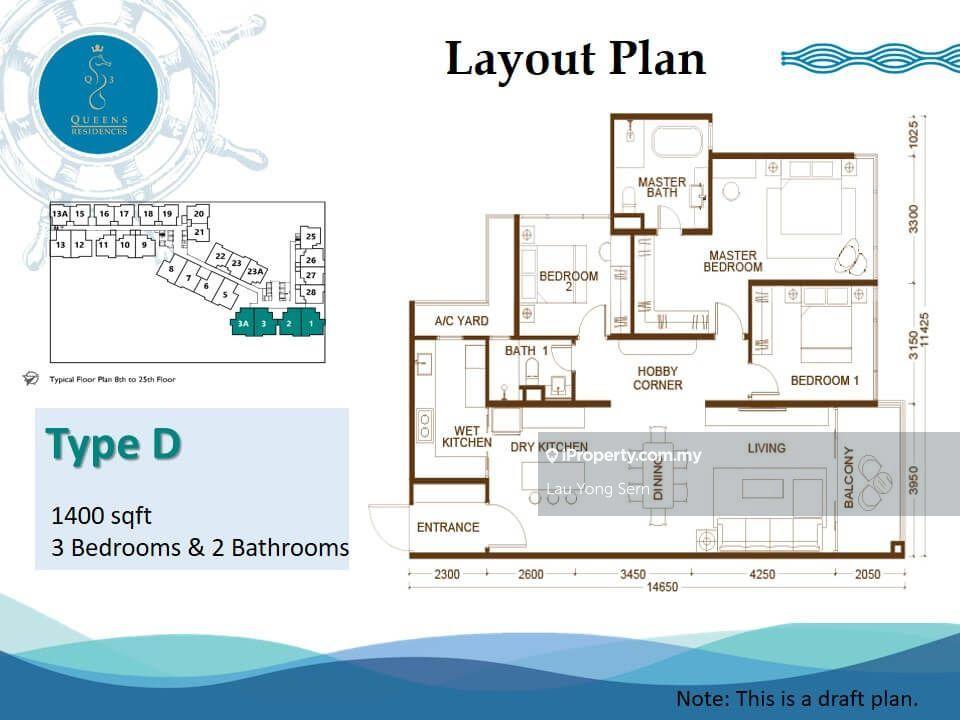 Kondominium untuk Dijual di Queens Residences Q3 @ Queens Waterfront oleh Lau Yong Sern - iProperty.com.my