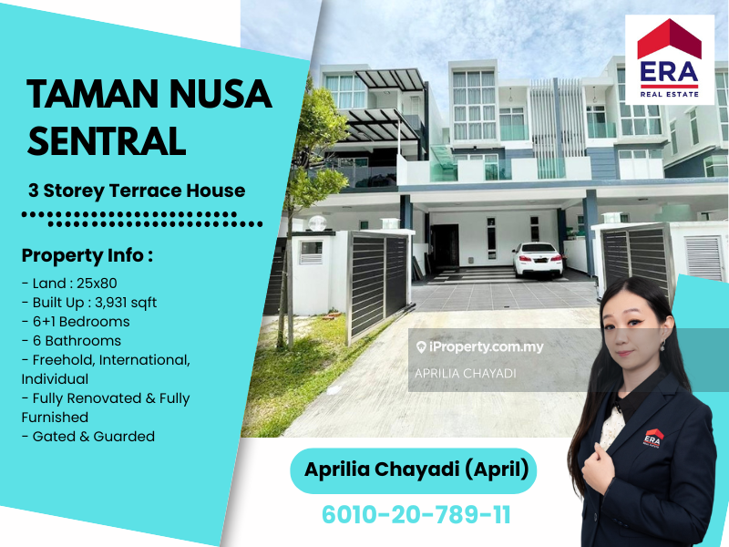 3-storey Terraced House for Sale in Nusa Sentral, Iskandar Puteri (Nusajaya) by APRILIA CHAYADI - iProperty.com.my