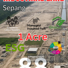 1 Acre Industrial Land Full Infra Smart Ind Park Next to KLIA