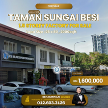 Taman Sungai Besi 1.5 storey Factory For Sale