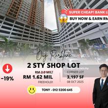 Earn Rm380k! Bank Lelong 2 Storey Shop Office @ Parklane OUG LRT