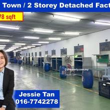 Taman gembira jb town 2 storey detached factory for sale