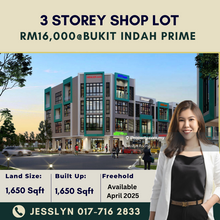 Bukit Indah Prime, 3 Storey Shop Lot For Rent