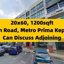 Ground Floor Shop Lot, 20x60, Metro Prima Main Road