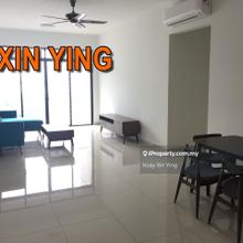 Funished unit, middle floor, 1226 sf , 2 carparks side by side 