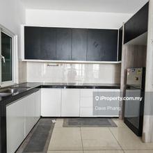 Newly painted unblock view with aircond and kitchen cabinets 