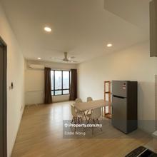 2 rooms 2 baths, corner unit, high floor with nice view