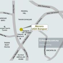 Office with Linked Bridge to the Bangsar LRT Station. 1 min walk only.